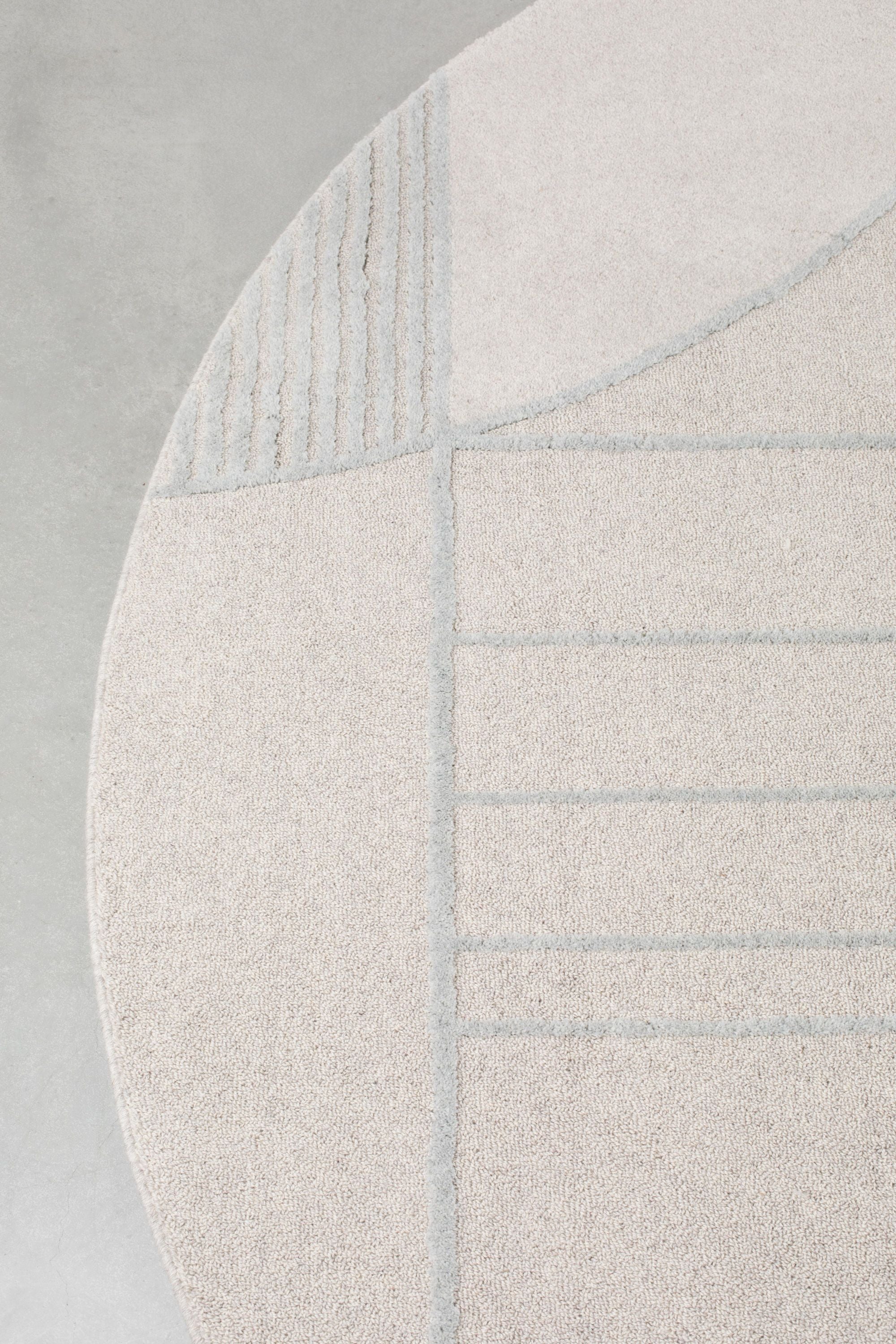 Zuiver Bliss Grey & Blue Round Rug 240cm